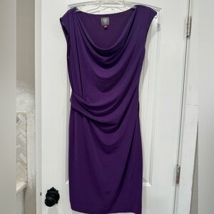 Vince Camuto Purple Draped Cocktail Dress- Size 10